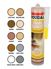 Soudal Parquet & Timber Laminate Flexible Joint Sealant Various Colours