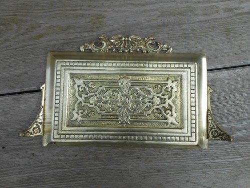 Vintage cast brass fireplace - brass,