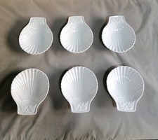 6 X Shell shaped serving