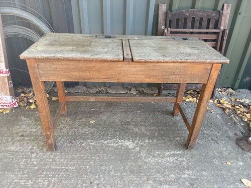 Vintage wooden school desk 2 - wooden,