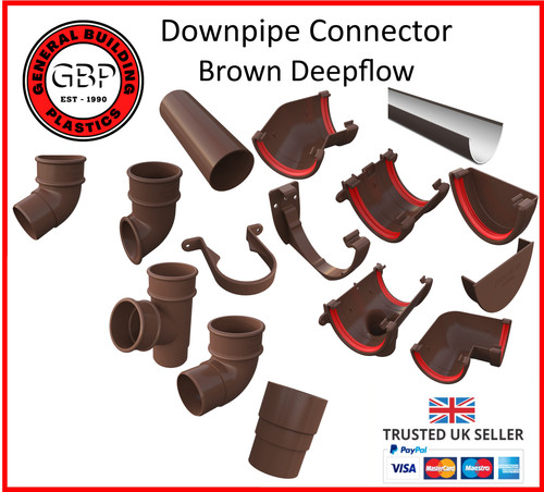 Deepflow brown gutter 116mm - brown,
