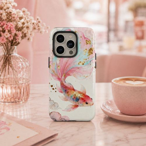 Pastel koi fish - tough, phone