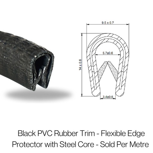 Car edge trim seal black - edge,