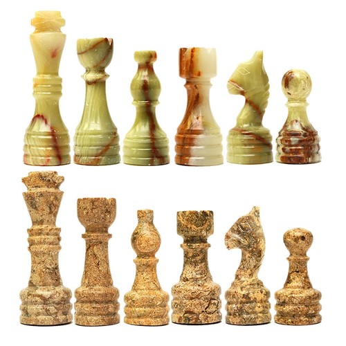Marble chess pieces set box - marble,