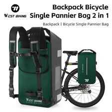 WEST BIKING Waterproof Bike Single Pannier Bag Bicycle Rack Pack Bag Backpack