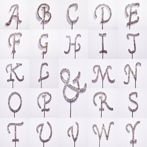 Diamante cake pick topper - pick,