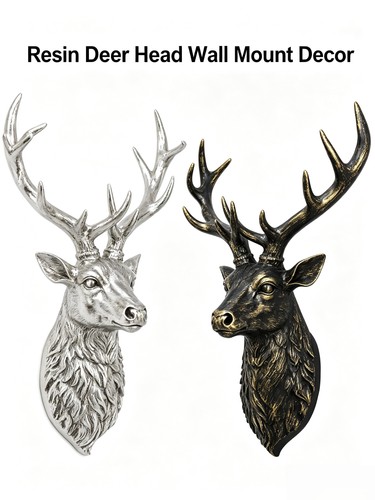Resin stag deer head wall - stag,
