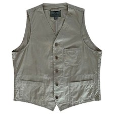 Nigel Cabourn Hospital Vest Beige Size 50 Mens Utility Workwear Minimalist F/S