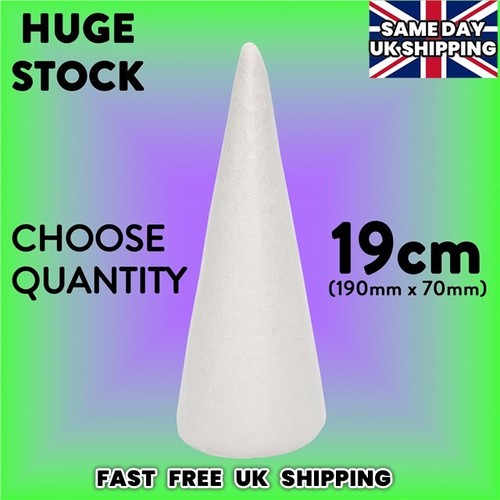 19cm 190mm polystyrene cones - polystyrene,
