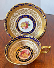 Vtg PARAGON Gold Blue Pink Tea