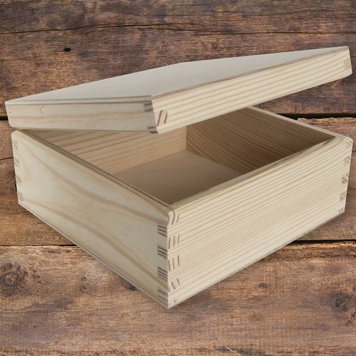 Small square wooden box - square, x