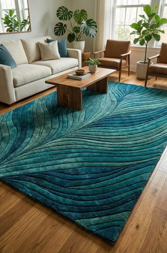 Hand tufted wool - area, –