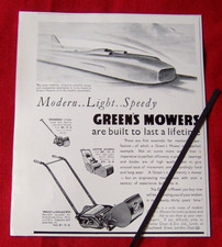 GREEN'S LAWN MOWERS 1939