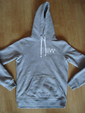JACK WILLS GREY COTTON/POLY PULLOVER HOODED DRAWSTRING POCKETS   UK 6