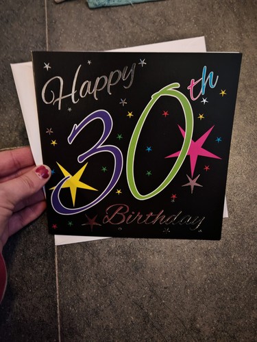 30th birthday card stars - birthday, card,