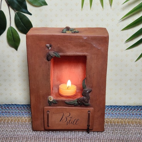 Handmade terracotta tealight - handmade,