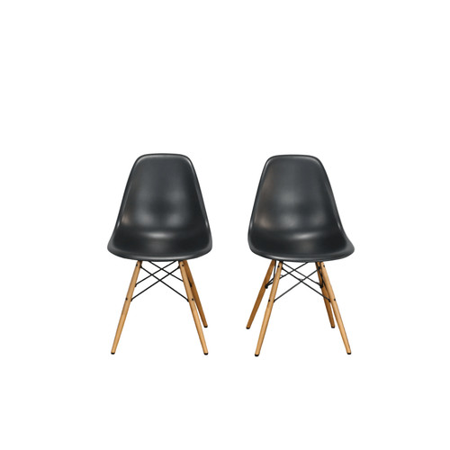 Vitra black eames dsw chairs - vitra,