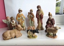 Vintage 10 Piece Porcelain Nativity Figures