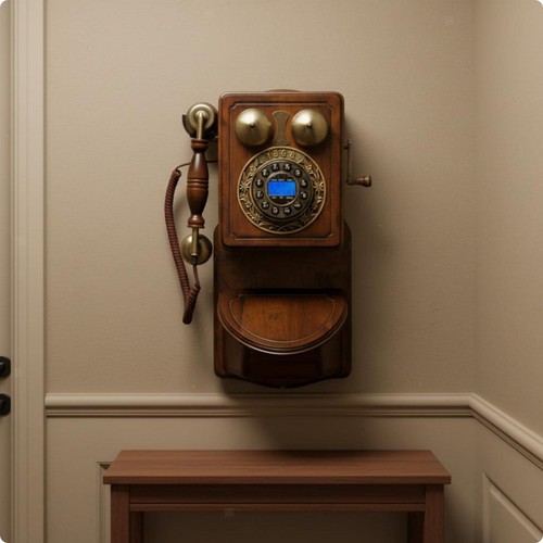 Wall mounted telephone - telephone, corded