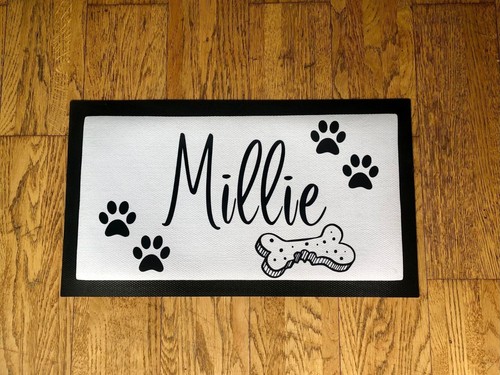 Personalised pet mat dog food - mat,