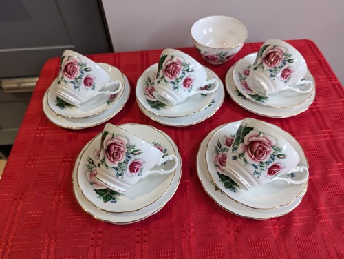 Vintage harleigh pink rose - vintage,