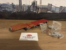 (LP) WSI 4 Axle Red Nooteboom Extending Low Loader Trailer Only 1/50