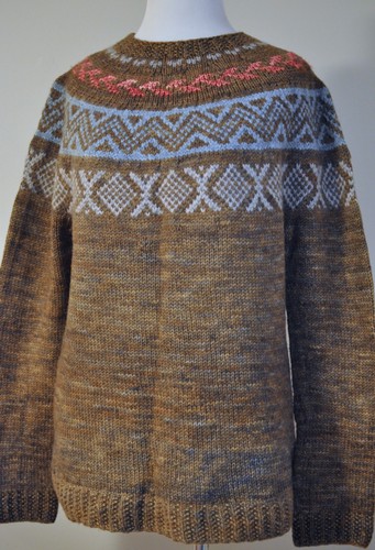 Handknit oversized nordic yoke - nordic,