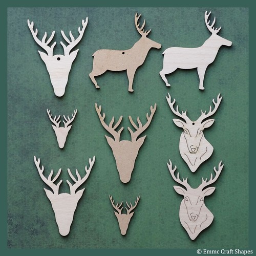 Wooden stag head - , deer