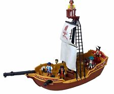 Playmobil 2014 Red Serpent Pirate Ship Geobra 4258600 5 Pirates & Working Cannon