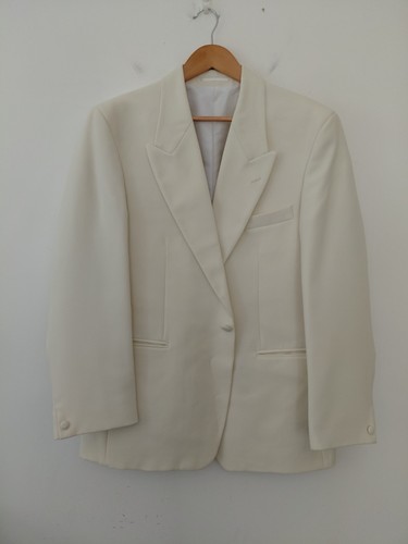 Vintage cream tuxedo blazer - blazer, 42