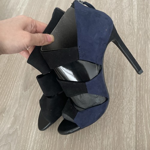Zara open toe suede heels - toe,