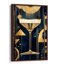ART DECO MARTINI GLASS -FLOAT