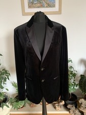 Zara Man Black Velvet Blazer Jacket Tuxedo Men Dinner Evening Tux - Size 40 2017