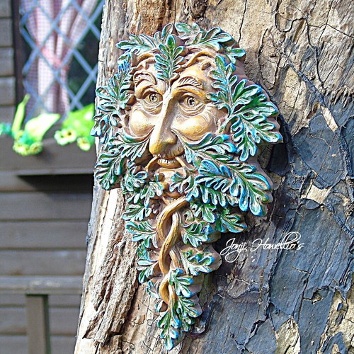 Oak guardian green man tree - man,