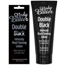 Body Butter Double Black Tanning sunbed lotion cream bottles or sachets