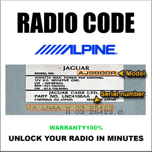 Alpine radio code - code, &
