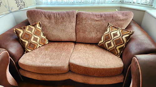 Dfs taupe brown seater sofa - taupe/brown, 2