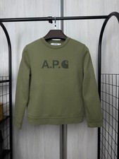 A.P.C x Carhartt WIP Green khaki big logo sweatshirt