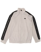 KAPPA Mens Graphic Tracksuit Top Jacket Small White Colourblock Polyester DI05