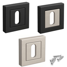 Pair of Square Keyhole Cover Escutcheon by DecorAndDecor
