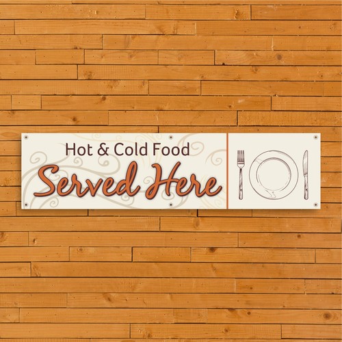 Hot cold food served here - &,