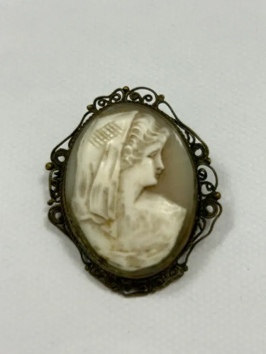 Vintage cameo brooch