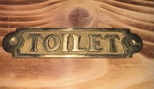 Brass Toilet Sign Door Plaque