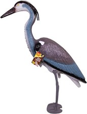 The Big Cheese Standing Grey Heron Realistic Decoy Deterrent, Protection for Po