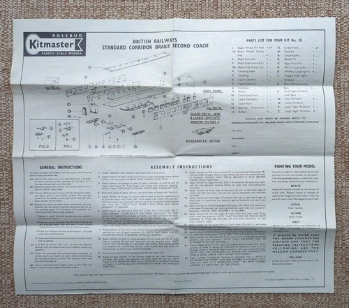 Rosebud kitmaster instructions - rosebud,