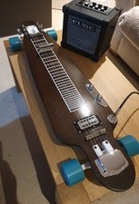 Lap Steel Guitar, Skateboard. 