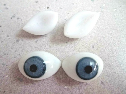 Blue hollow oval glass doll - blue,