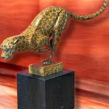 Vintage Bronze Statue Panther