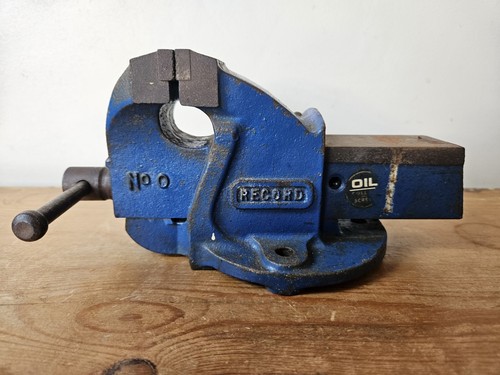 Vintage record bench vice - vintage, no