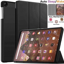 Amazon Kindle Fire 10" Smart Case PU Leather Protective Cover Auto Sleep/Wake UK